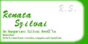 renata szilvai business card